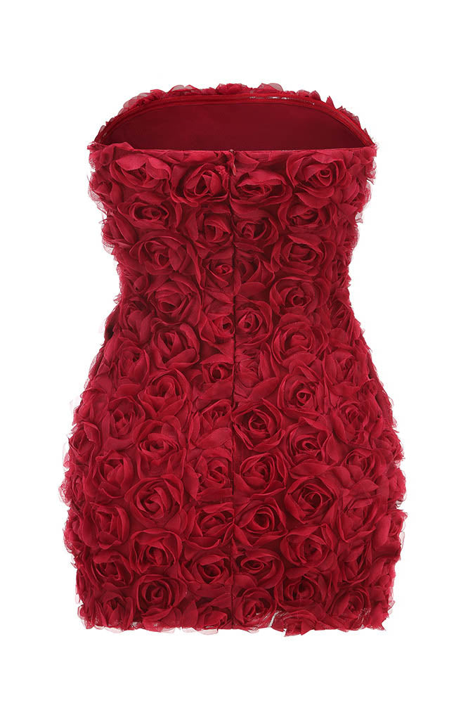 Blossom Flame Midi Dress-ROVOLE