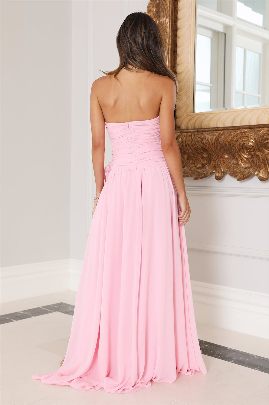 Middle Eastern Off-Shoulder Ruched Maxi Dress-ROVOLE