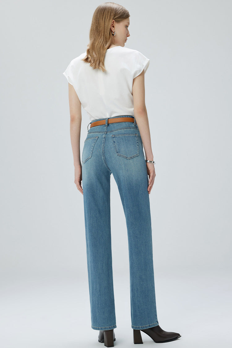 French Fry Wide-leg Slim Jeans-ROVOLE
