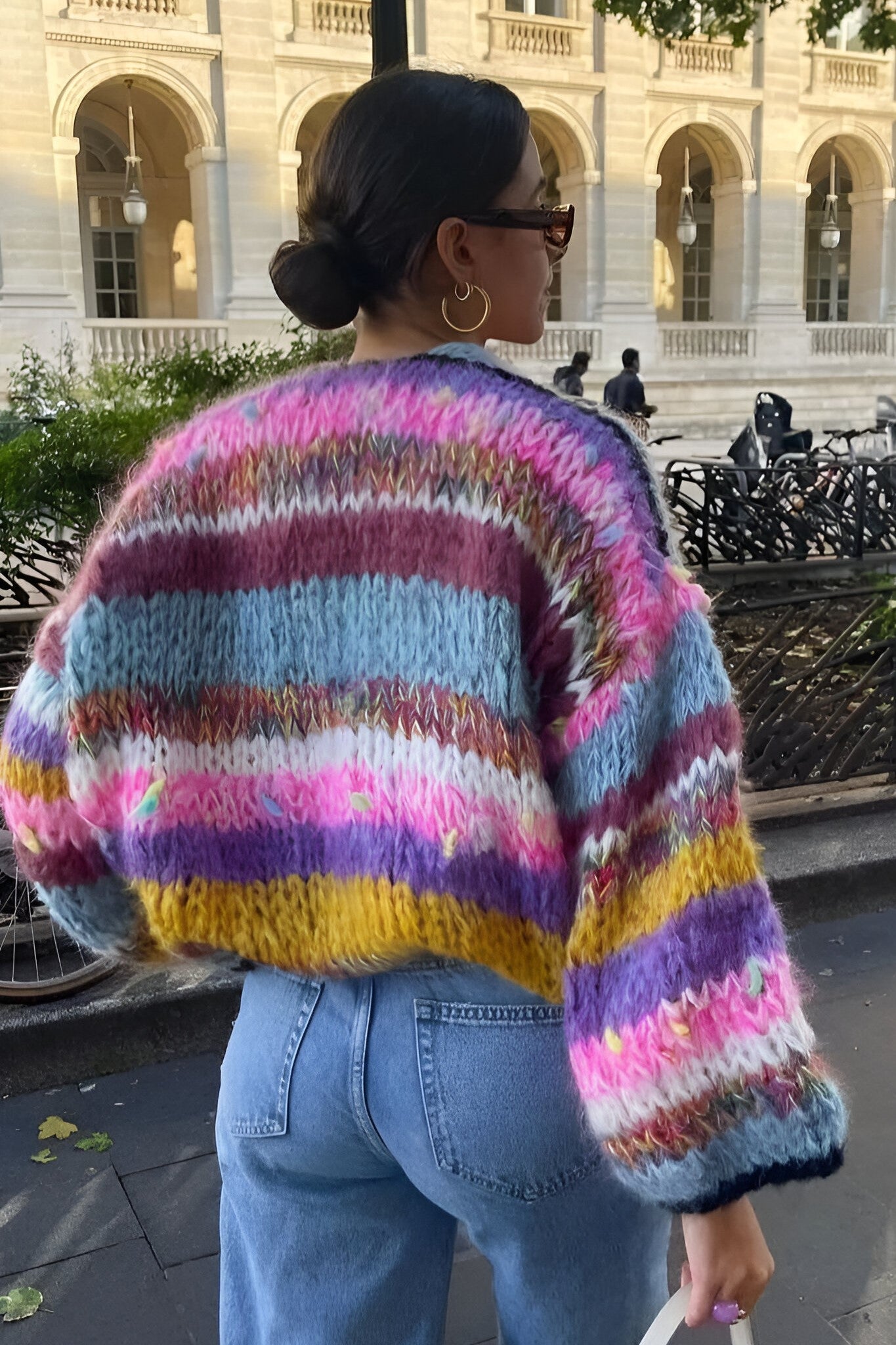 Oversized and Colourful Cardigan-ROVOLE