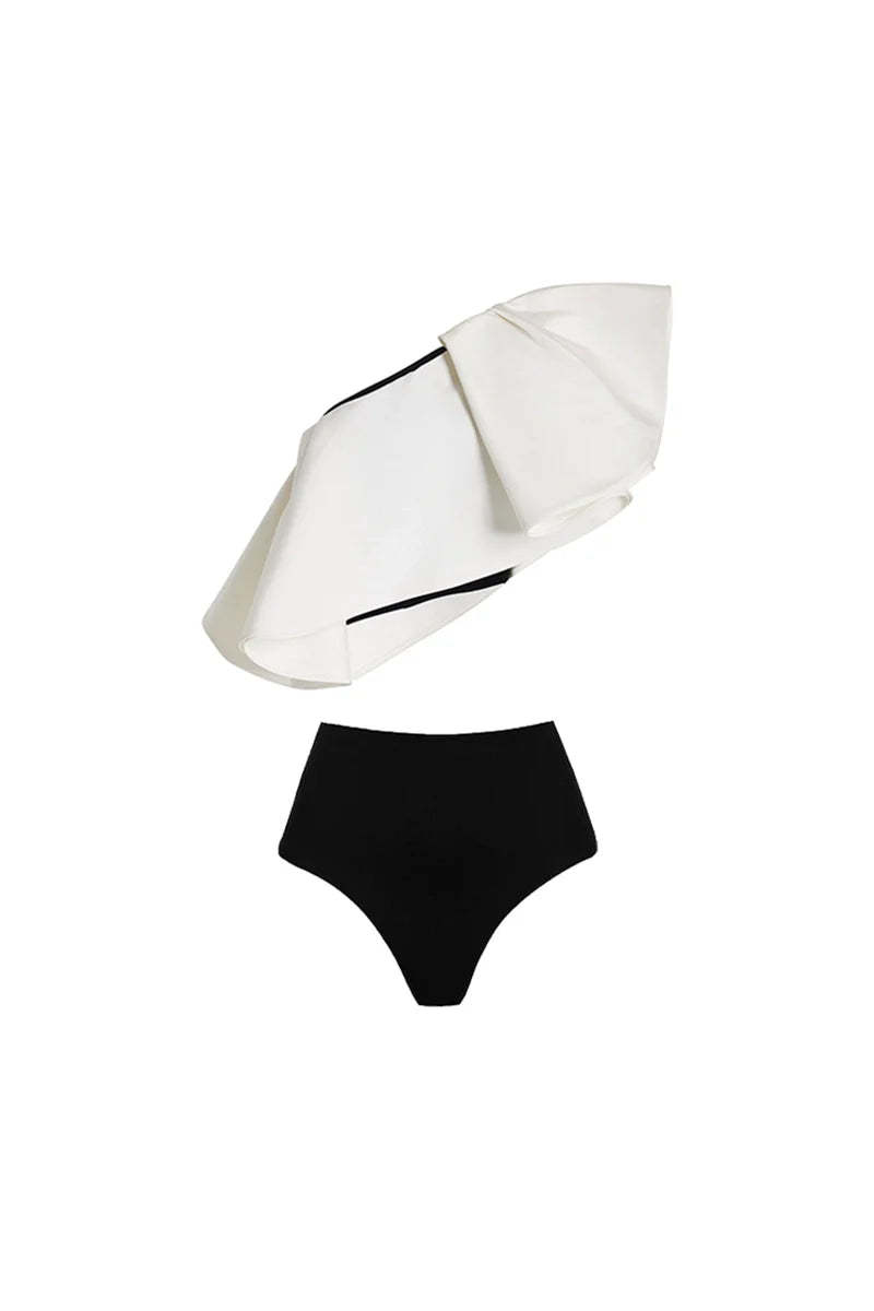 Bikini Set with Polka Dot Wrap Skirt-ROVOLE