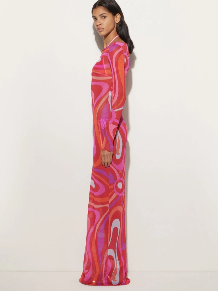 Marm Chiffon Maxi Dress-ROVOLE