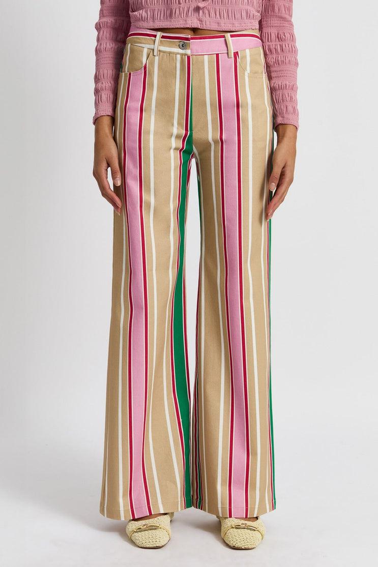 Leroy Brown Striped Twill Pants-ROVOLE