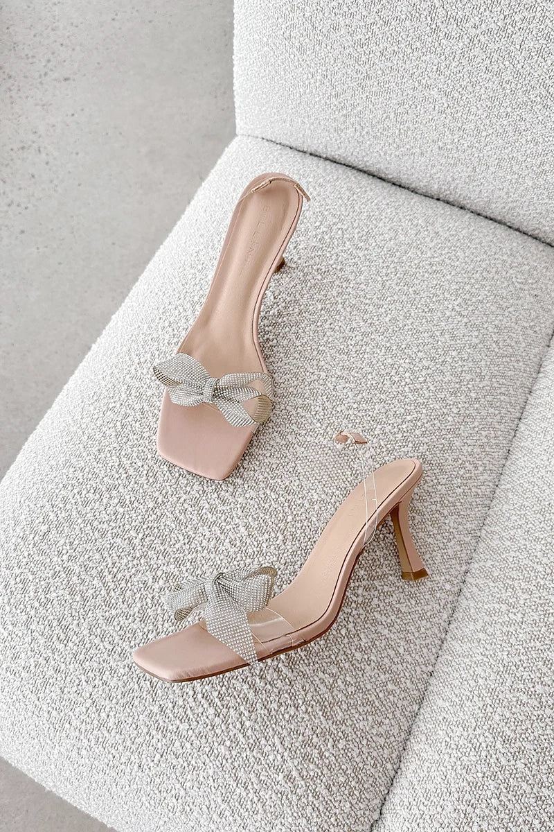 Jasmina Heel - Nude/Clear-ROVOLE
