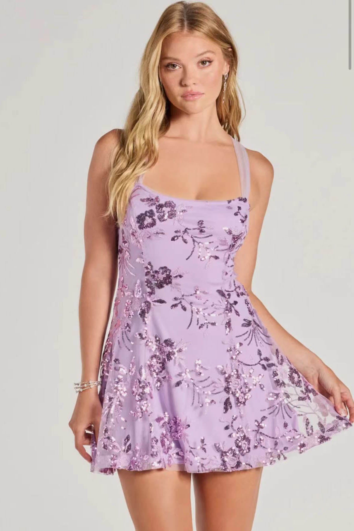 Glam Night Sequin Slip Mini Dress-ROVOLE