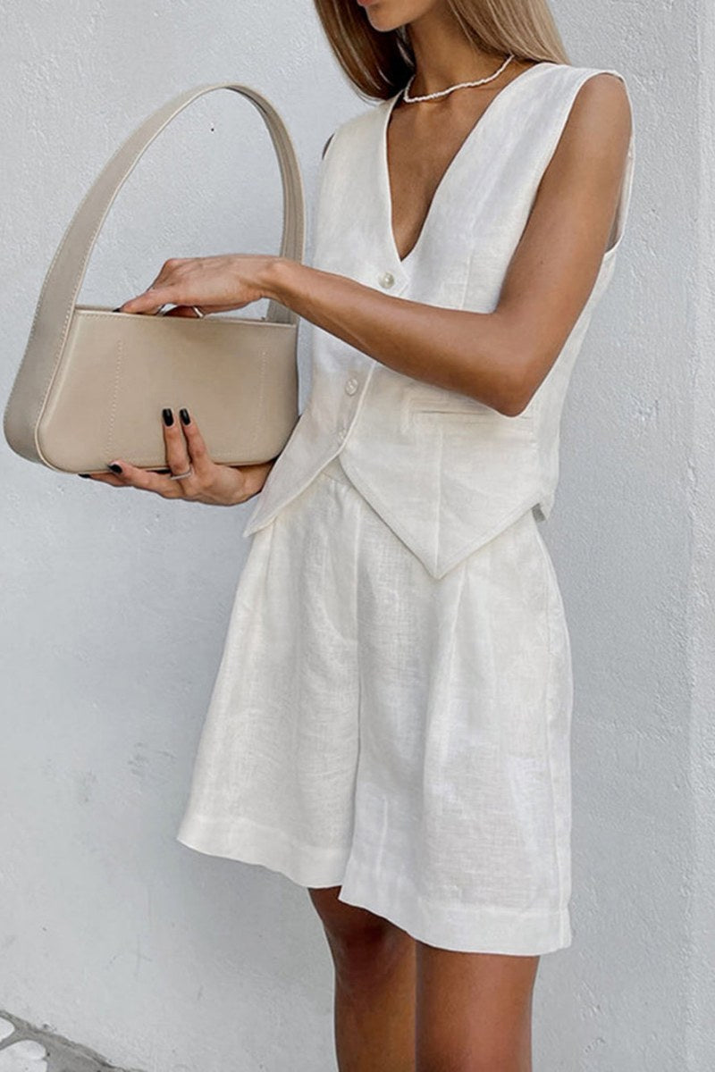 Paros Cover Up Two Piece Shorts Set-ROVOLE