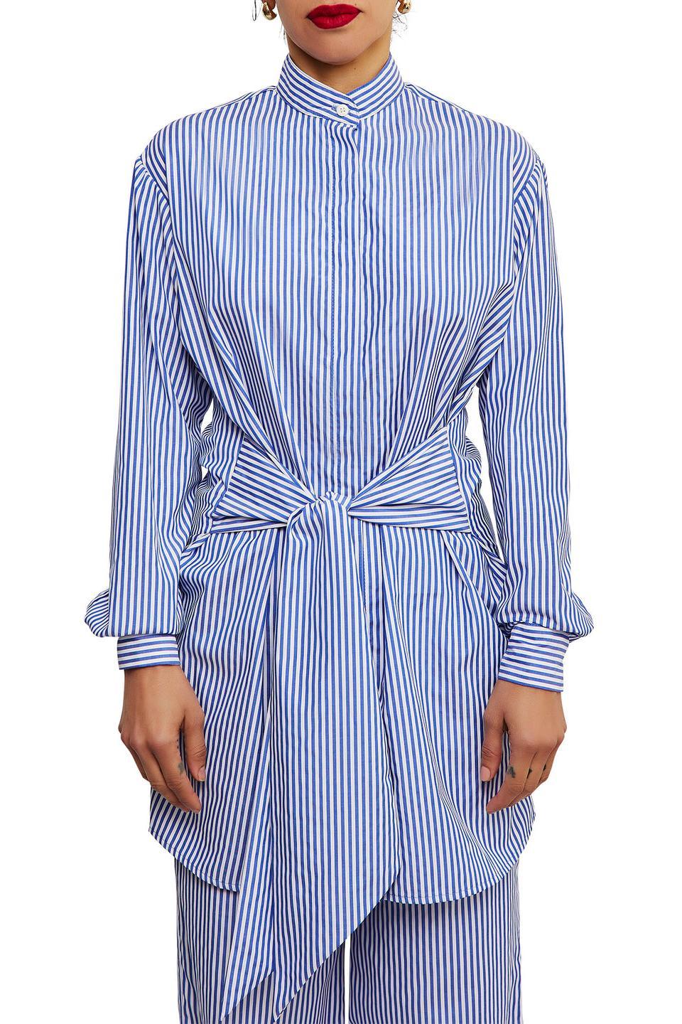 Blue Bar Skirt Set-ROVOLE