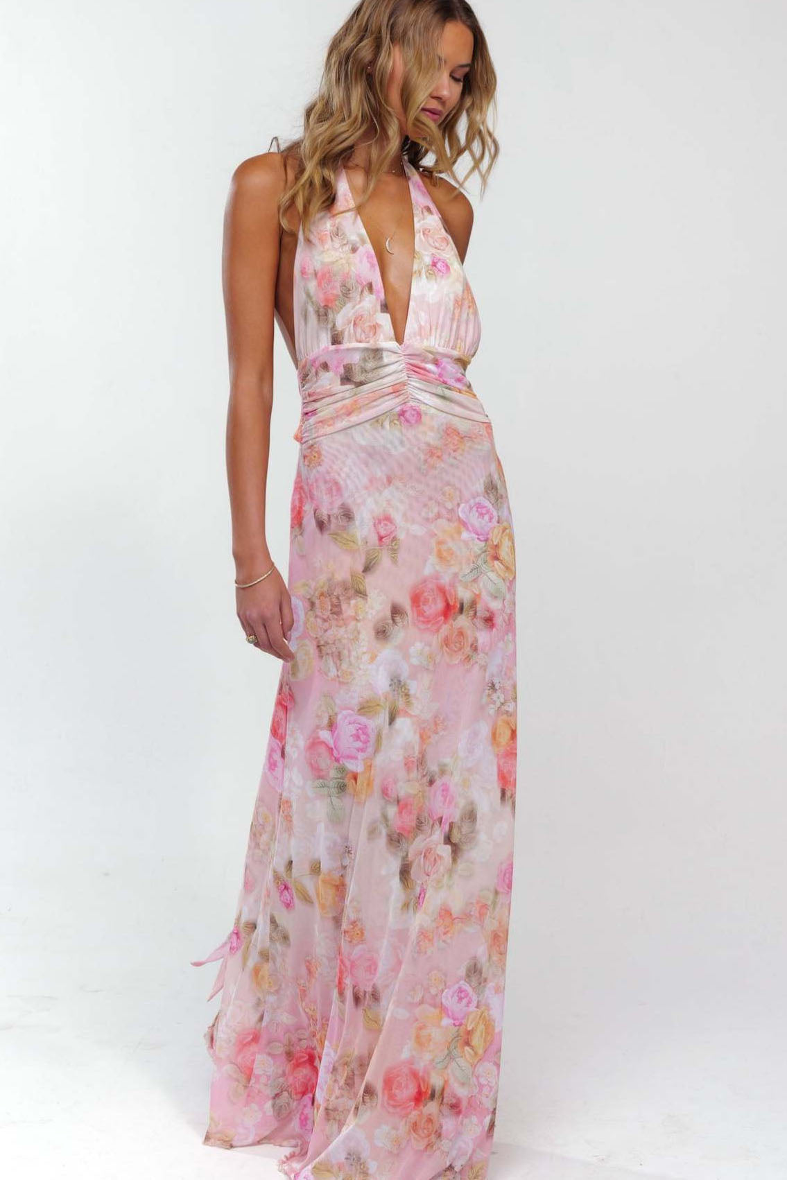 Camoni Polka Dot Diary Maxi Dress-ROVOLE