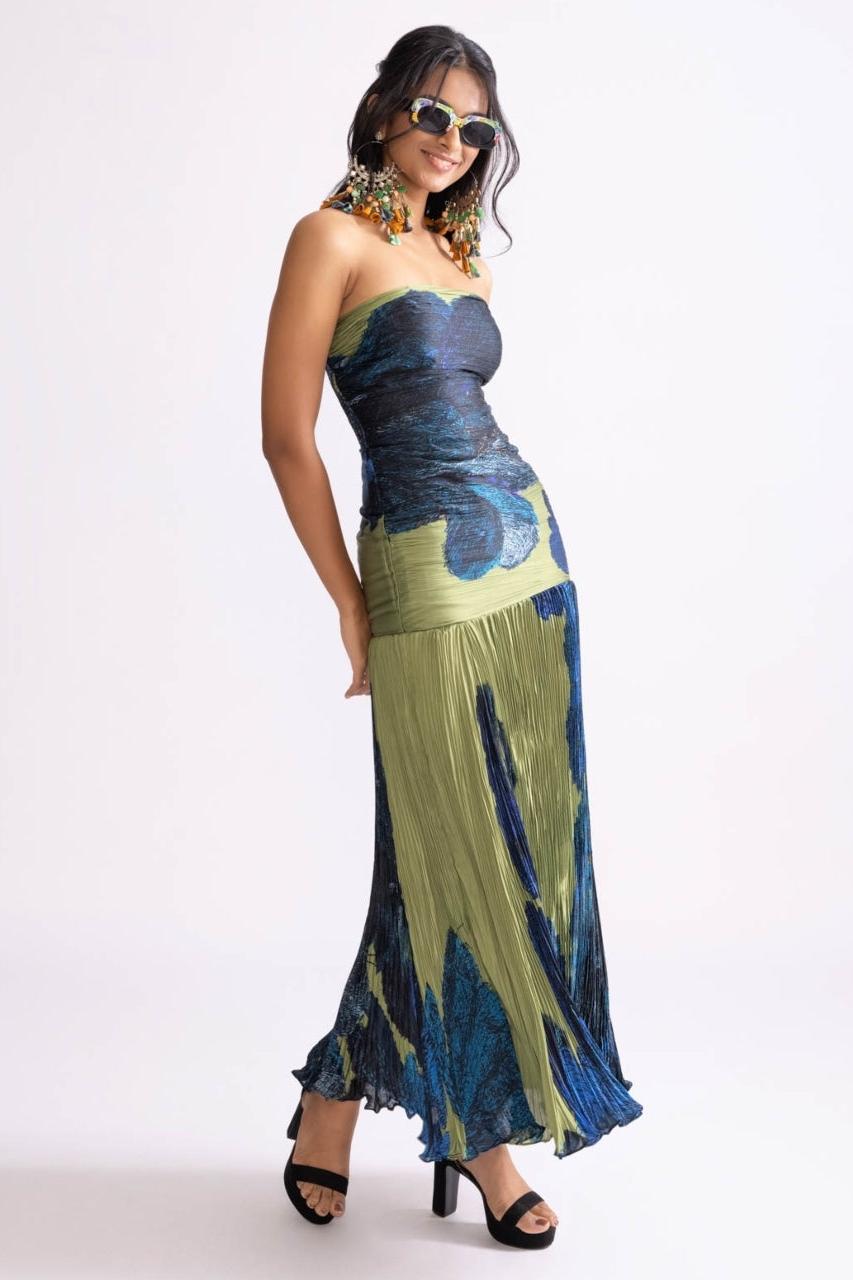 Jennifer Bandeau Midi Dress-ROVOLE