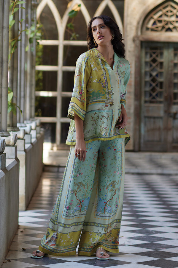 Flair Fusion Flowers Pants Set-ROVOLE