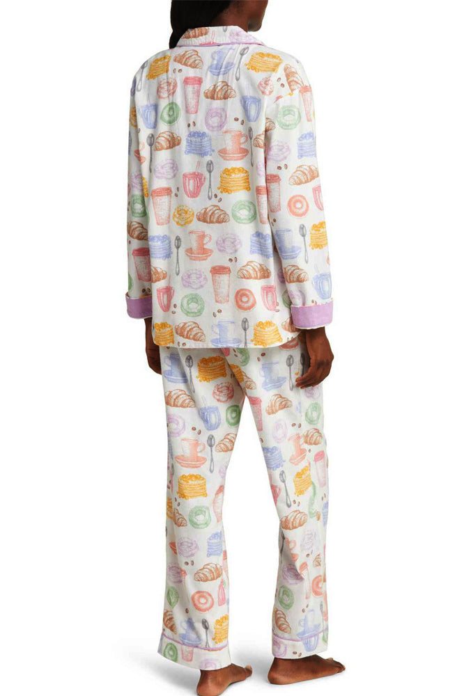 Milk Tea & Bread Print Pajama Set-ROVOLE