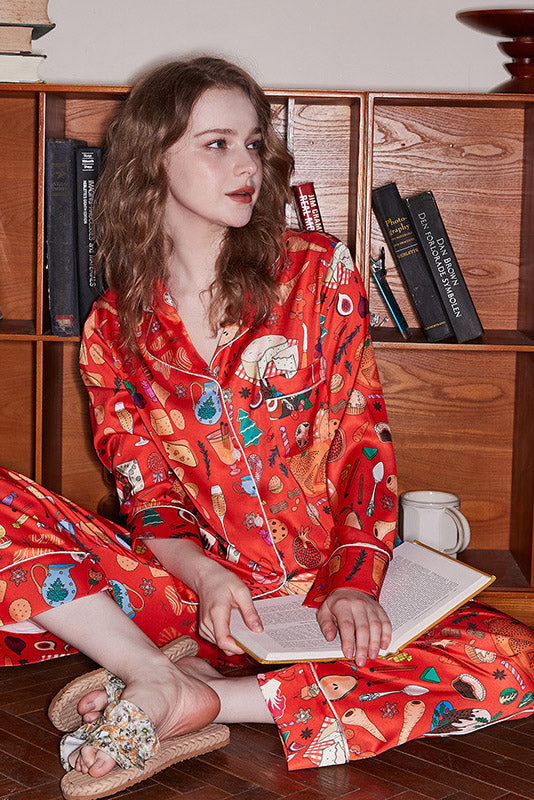 Orange Dessert Pajama Set-ROVOLE