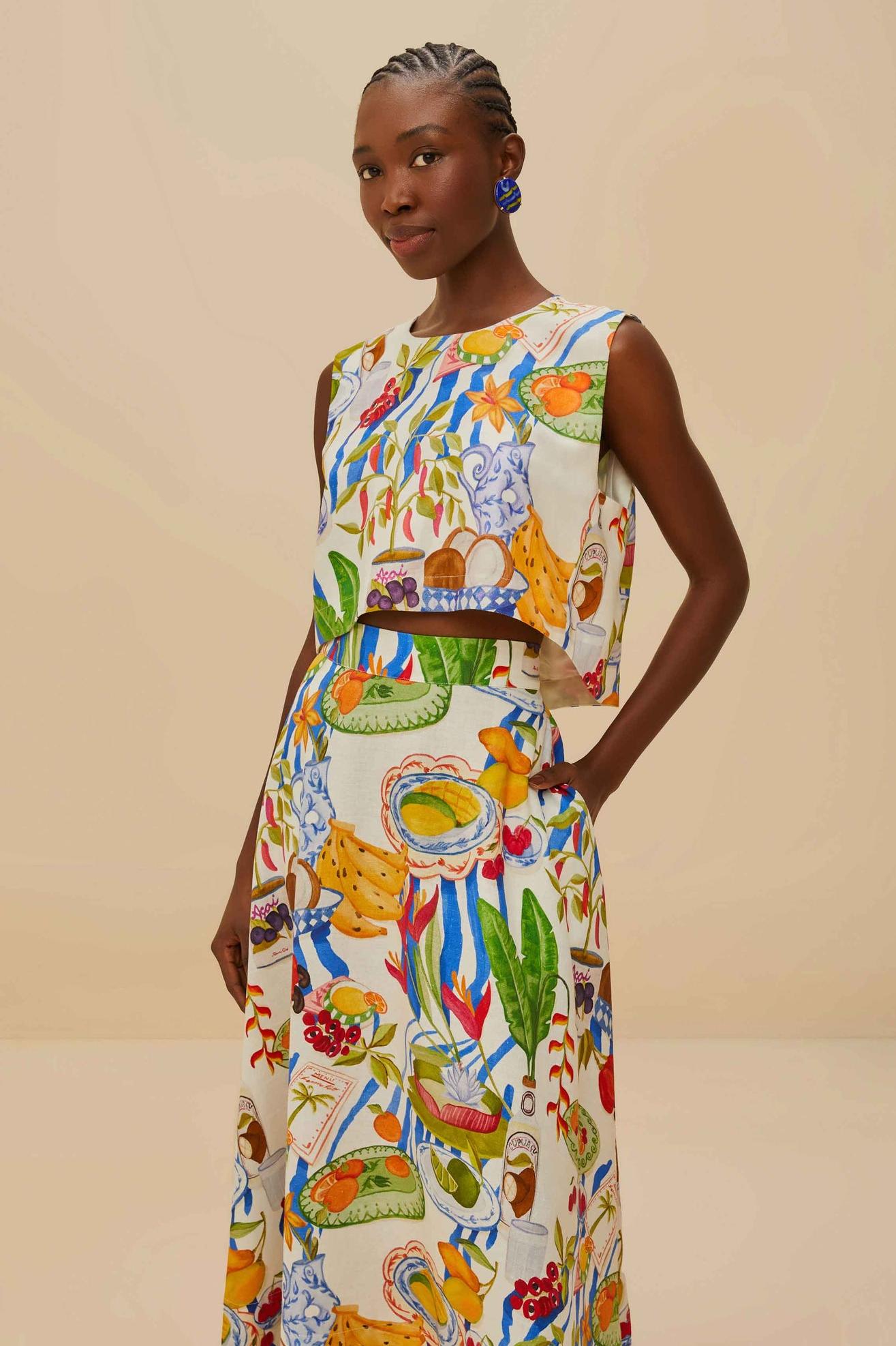 Holiday Joy Fruit Color Skirt Set-ROVOLE