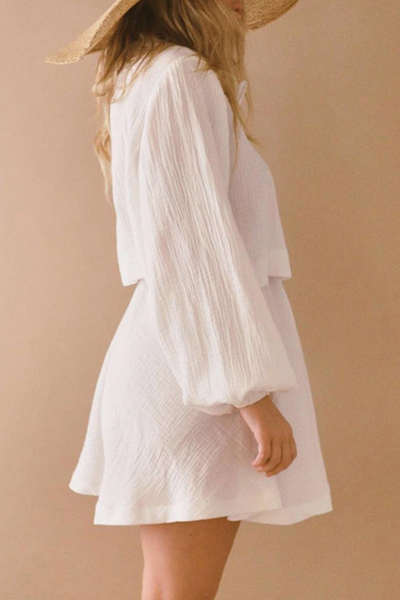 Tie Cotton Linen Suit-ROVOLE