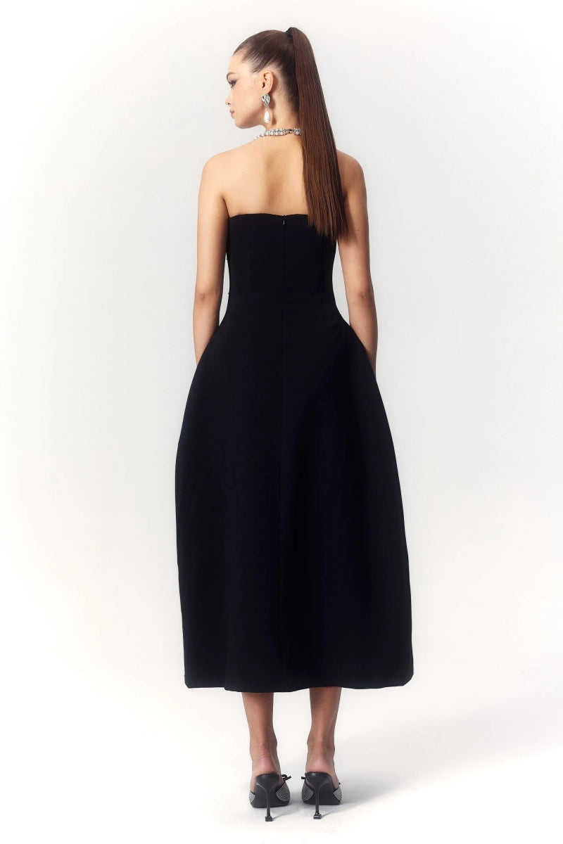 Verna Crystal-embellished Sleeveless Midi Dress-ROVOLE