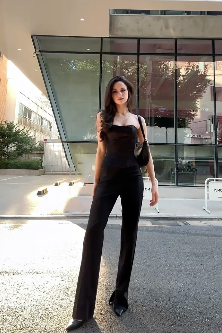 Liquid Steel Pants Set-ROVOLE