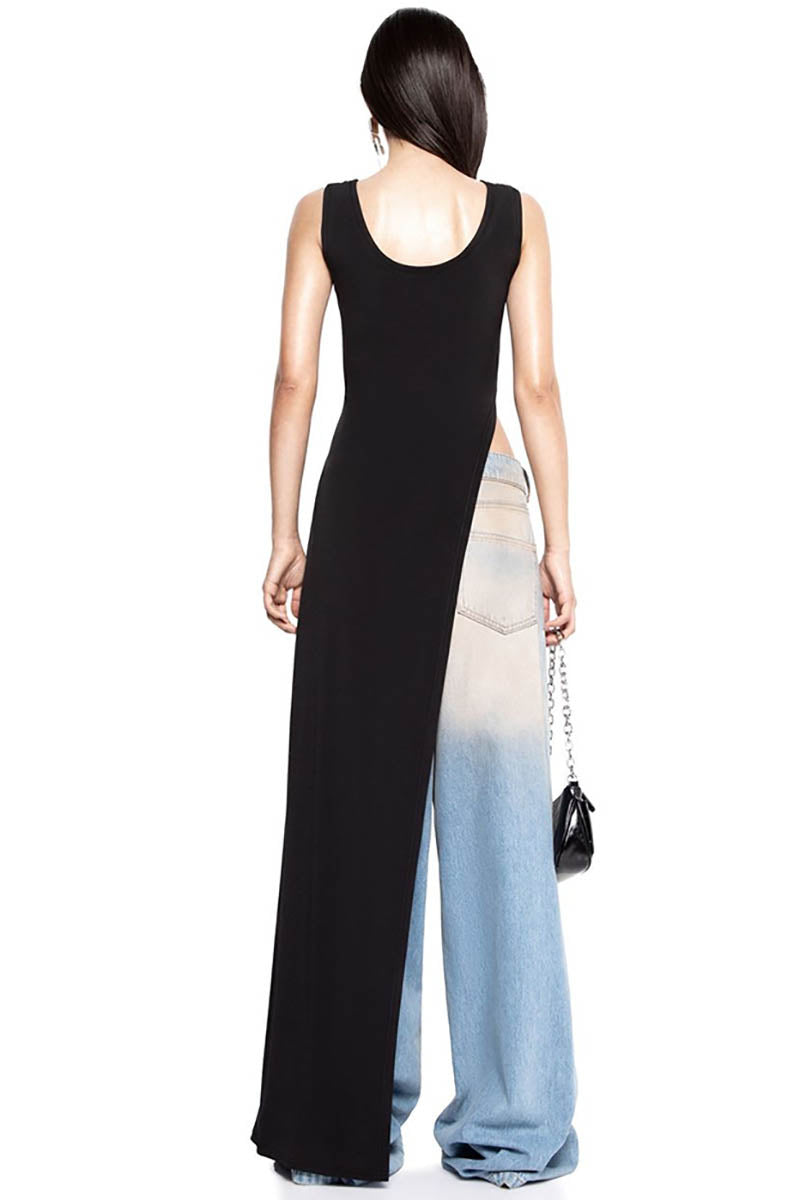 Urban Muse Slit Bodycon Dress-ROVOLE