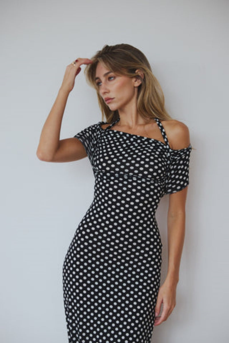 Polka Dot Maxi Dress-ROVOLE