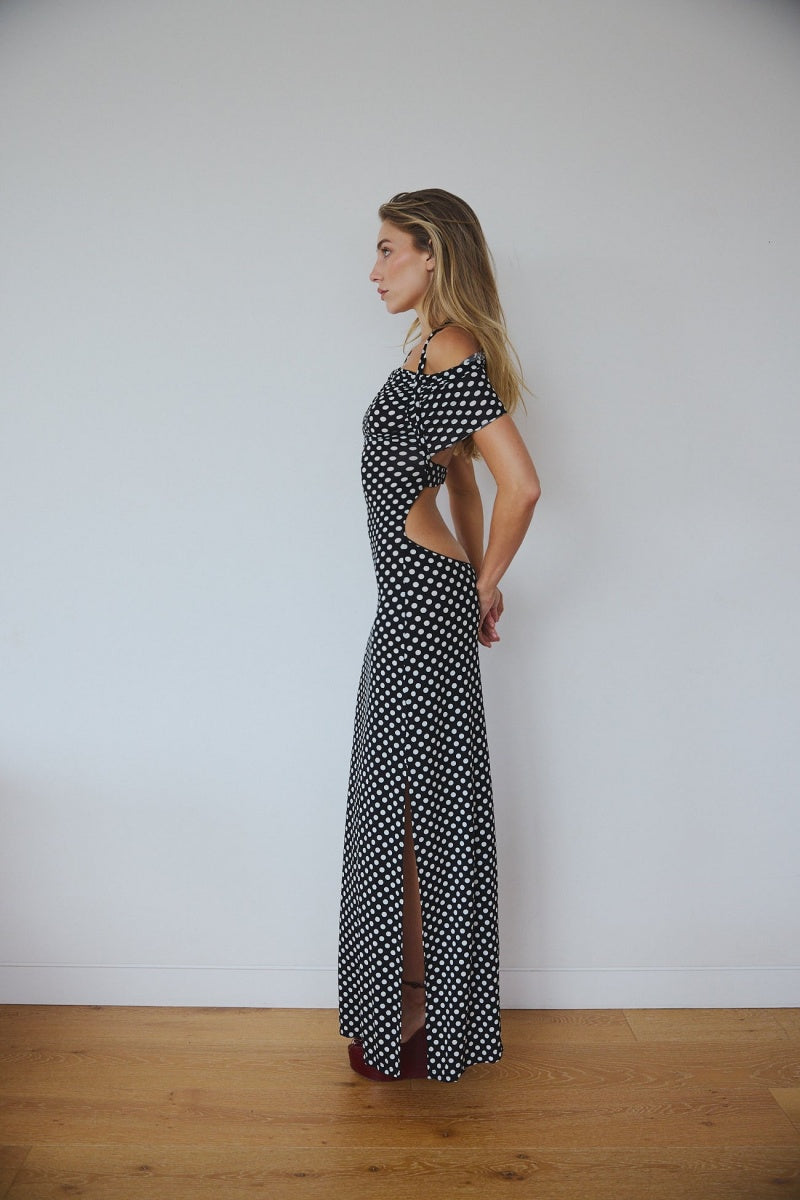 Polka Dot Maxi Dress-ROVOLE