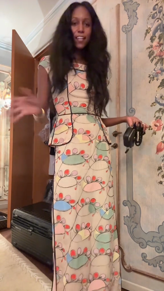 Pastel Floral Print Maxi Dress