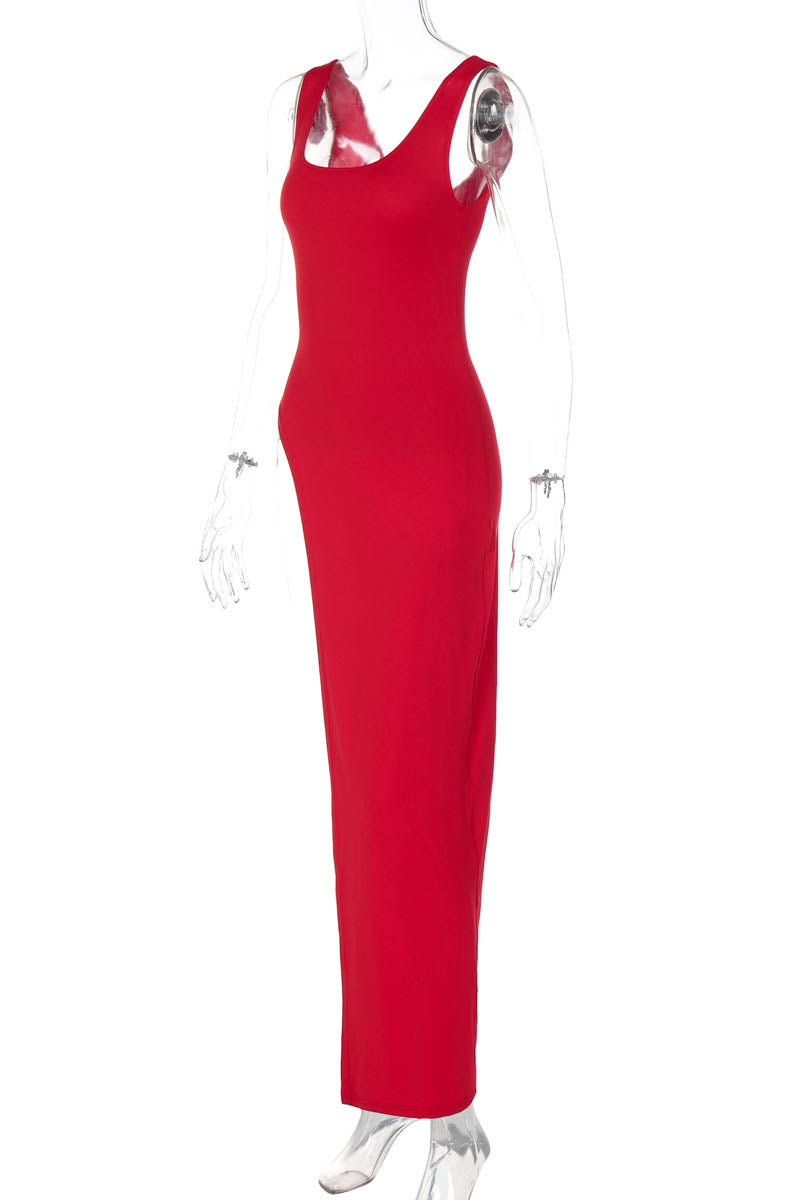 Urban Muse Slit Bodycon Dress-ROVOLE