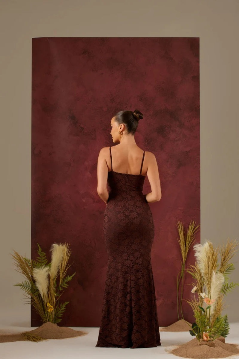 Leah Lace Maxi Dress-ROVOLE