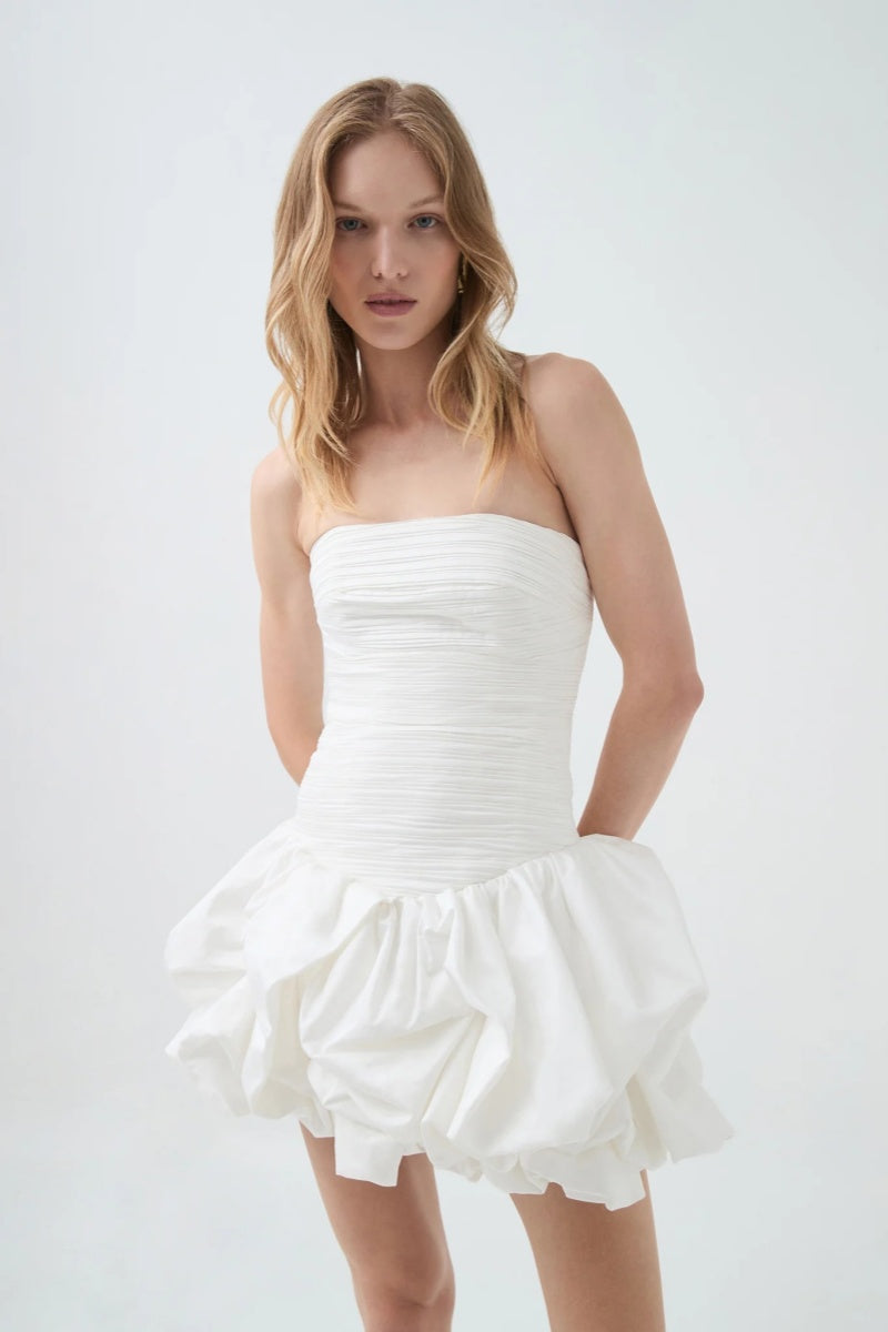 Violette Bubble Hem Mini Dress-ROVOLE