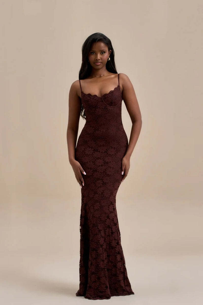 Leah Lace Maxi Dress-ROVOLE