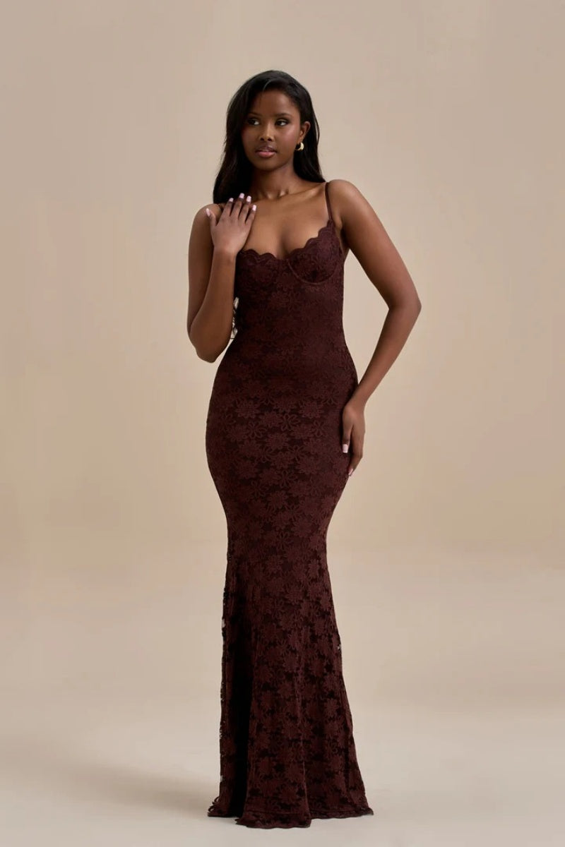 Leah Lace Maxi Dress-ROVOLE