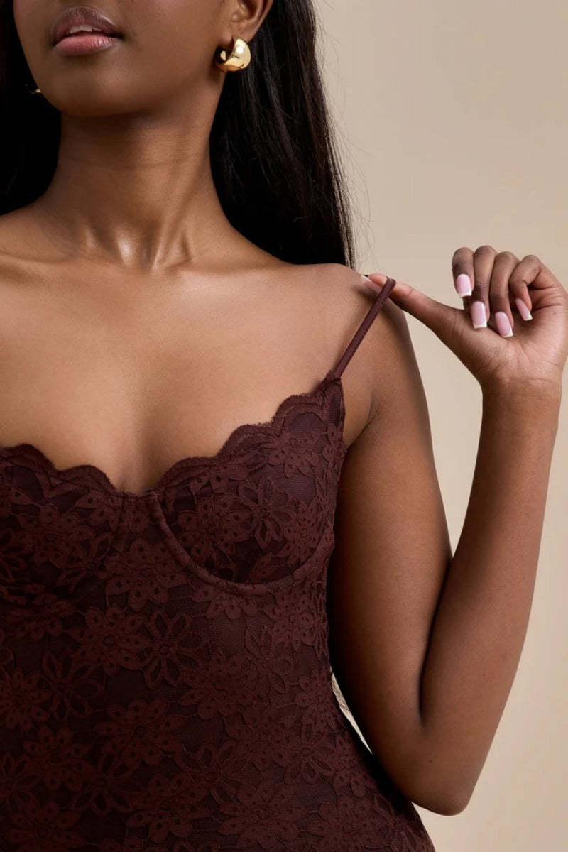 Leah Lace Maxi Dress-ROVOLE