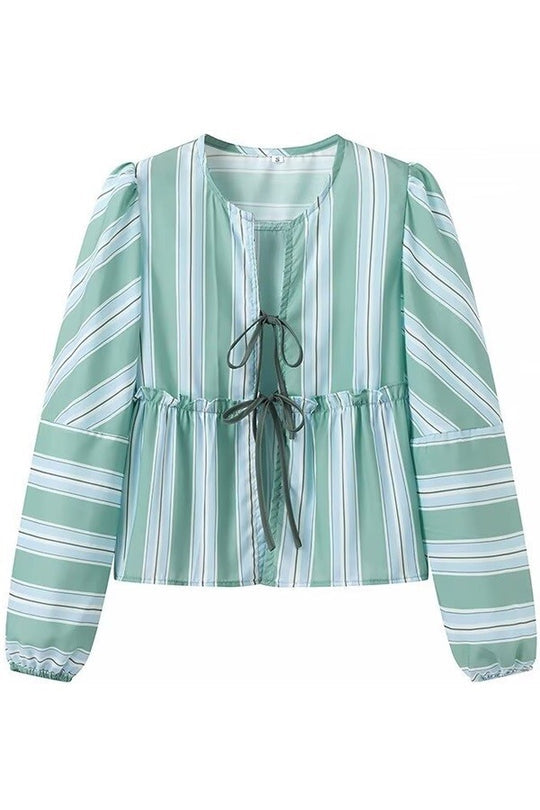 Stripes Shorts & Blouse-ROVOLE