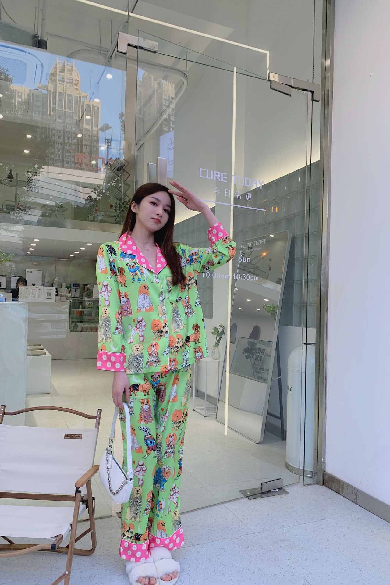 Artistic Illustration Pajama Set-ROVOLE