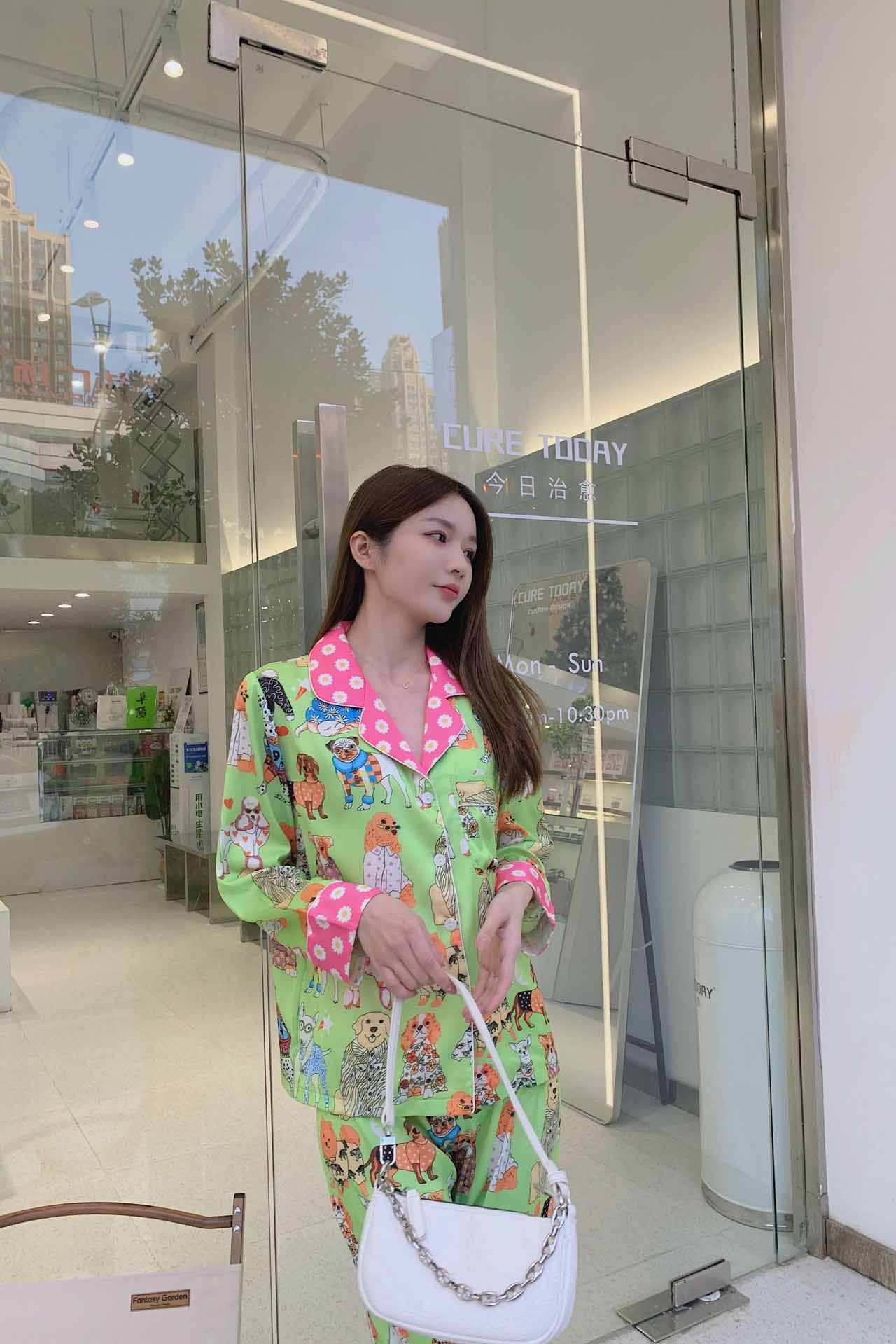 Artistic Illustration Pajama Set-ROVOLE