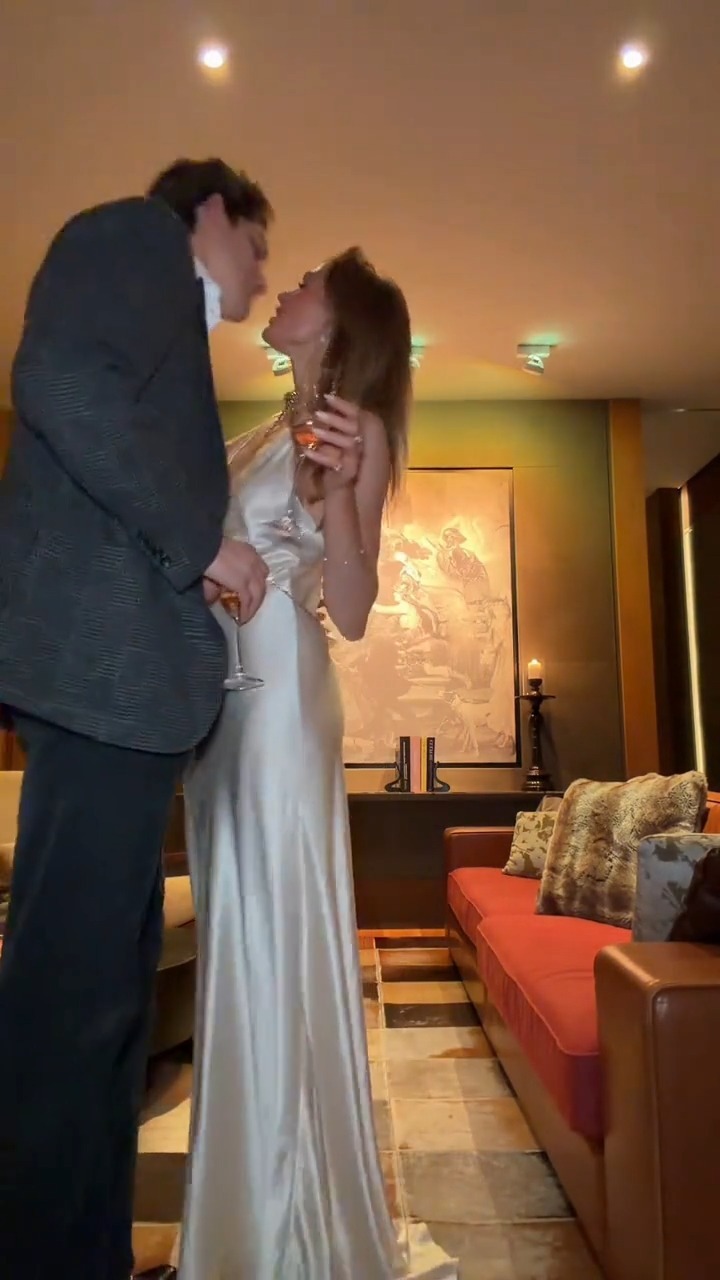 Satin Rhinestone Choker  Maxi Dress