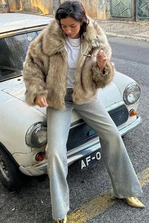 Stylish Faux Leather Jacket-ROVOLE