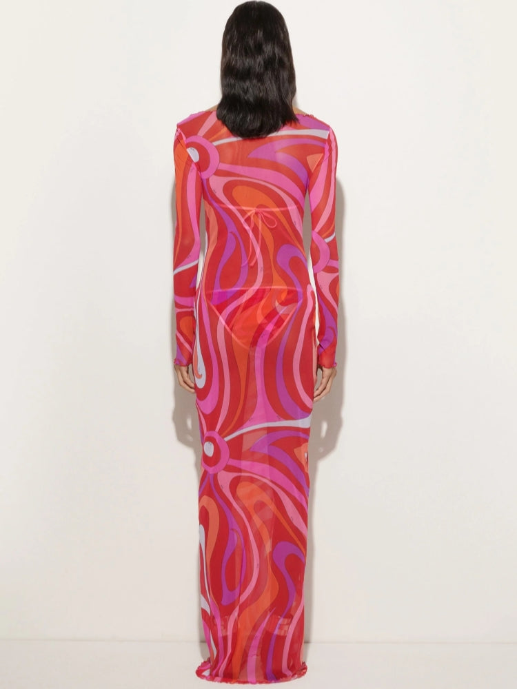 Marm Chiffon Maxi Dress-ROVOLE