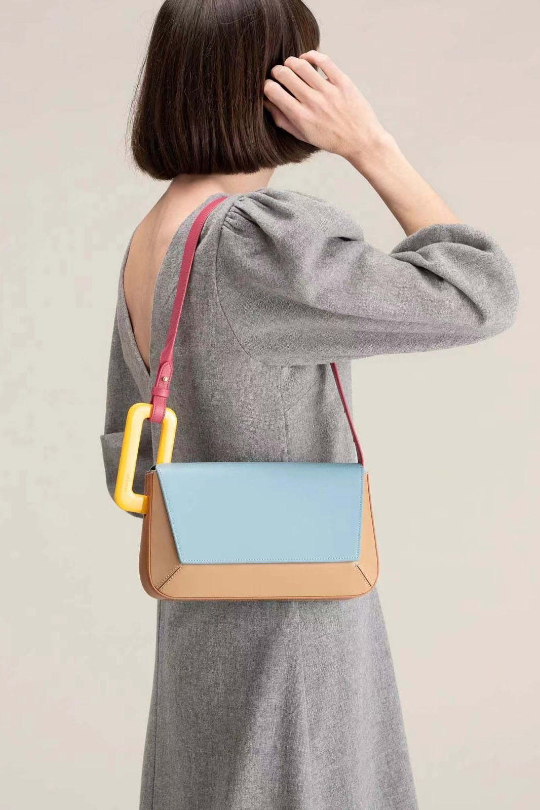 Cute Style Trendy Color-Block Patchwork Bag-ROVOLE