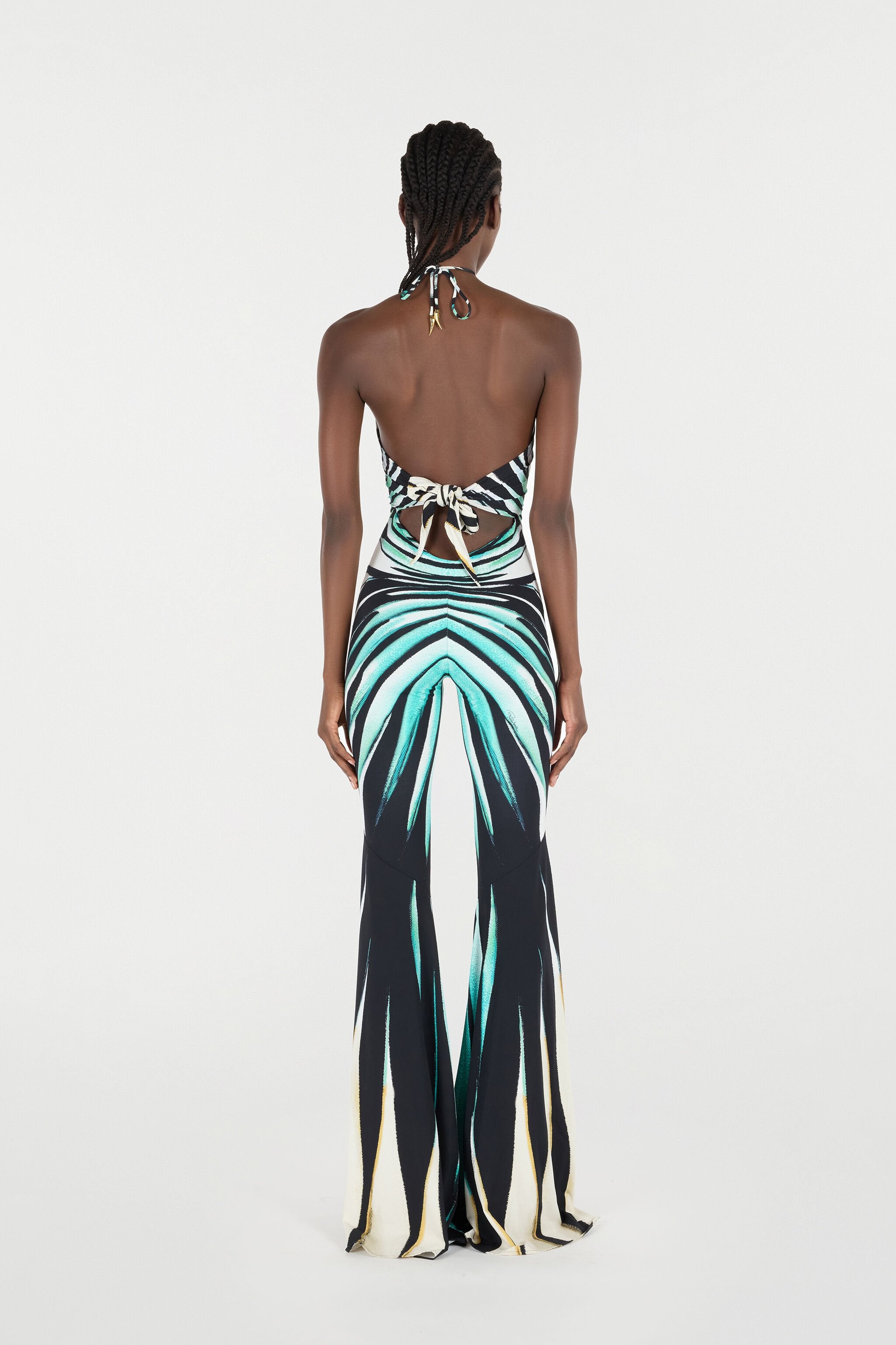 Ray of Sea Print Jumpsuit-ROVOLE