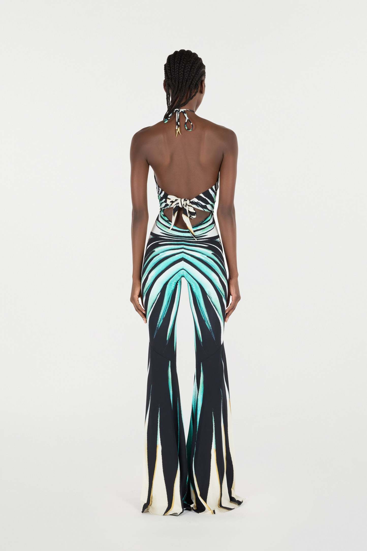 Ray of Sea Print Jumpsuit-ROVOLE