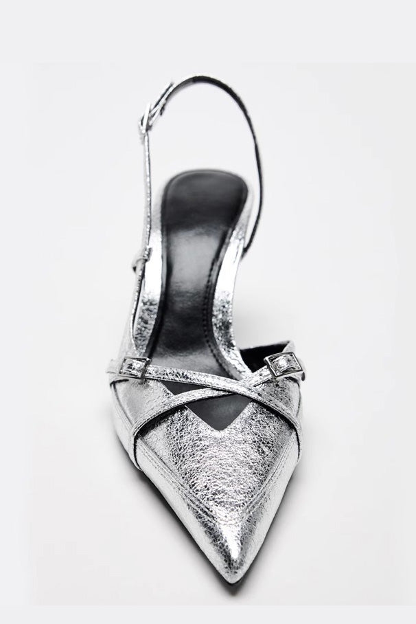 British Style Side Sling High Heels-ROVOLE