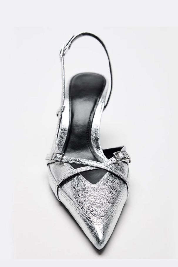 British Style Side Sling High Heels-ROVOLE