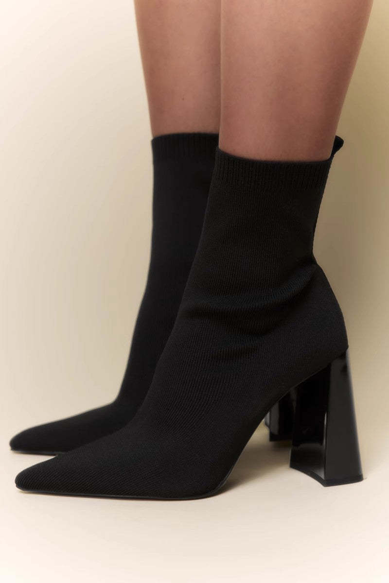 Vintage Elastic Socks Ankle Boots-ROVOLE