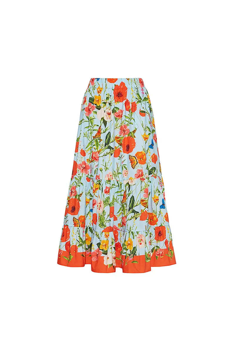 Floral Puff Sleeve High-Waist Bikini Set-ROVOLE