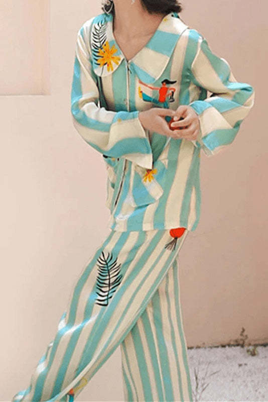 Forest Walk Long Pajama Set-ROVOLE