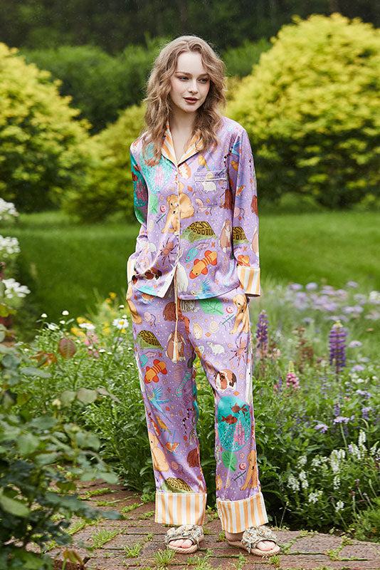 Guinea Pig and Fish Long Pajama Set-ROVOLE