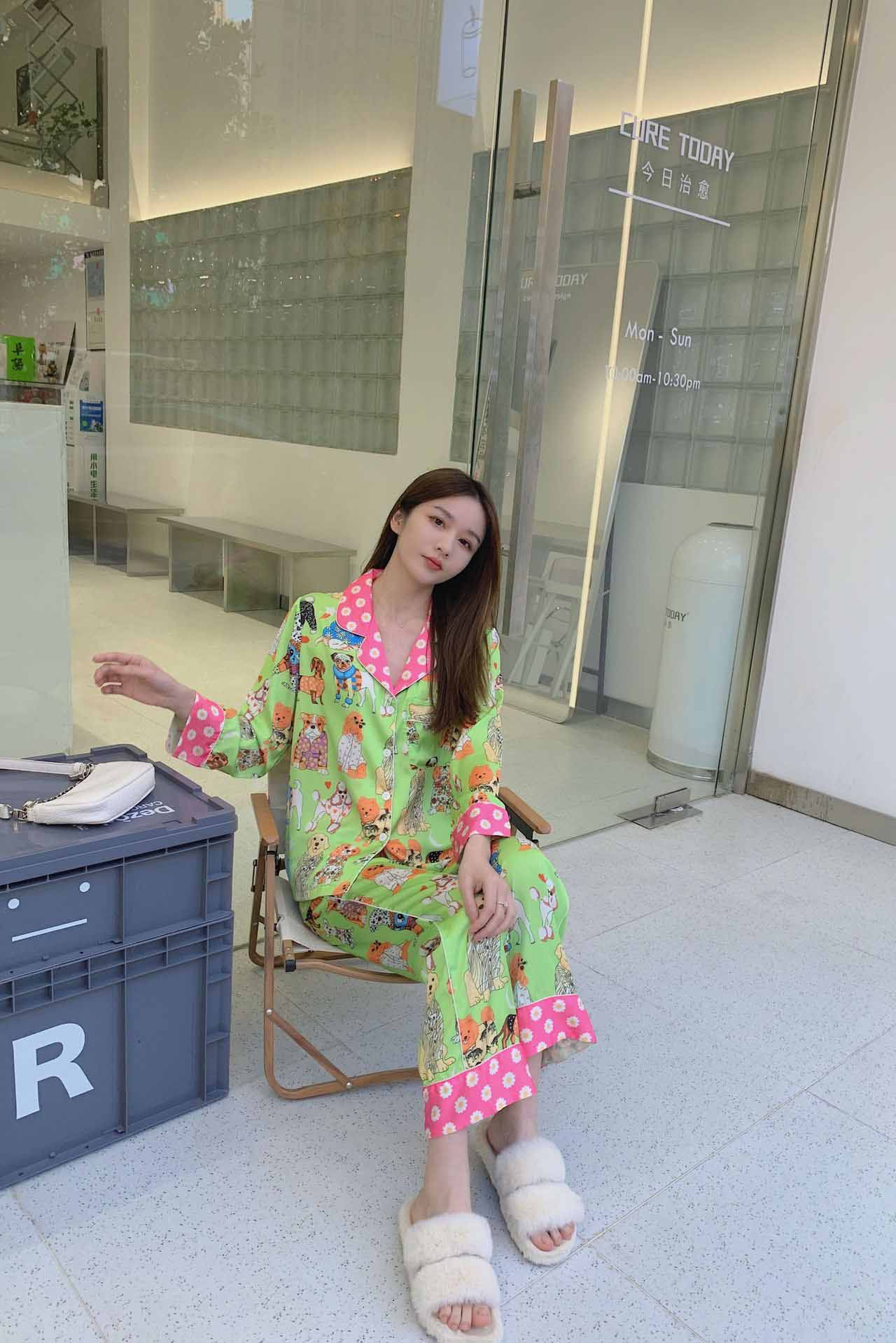 Artistic Illustration Pajama Set-ROVOLE