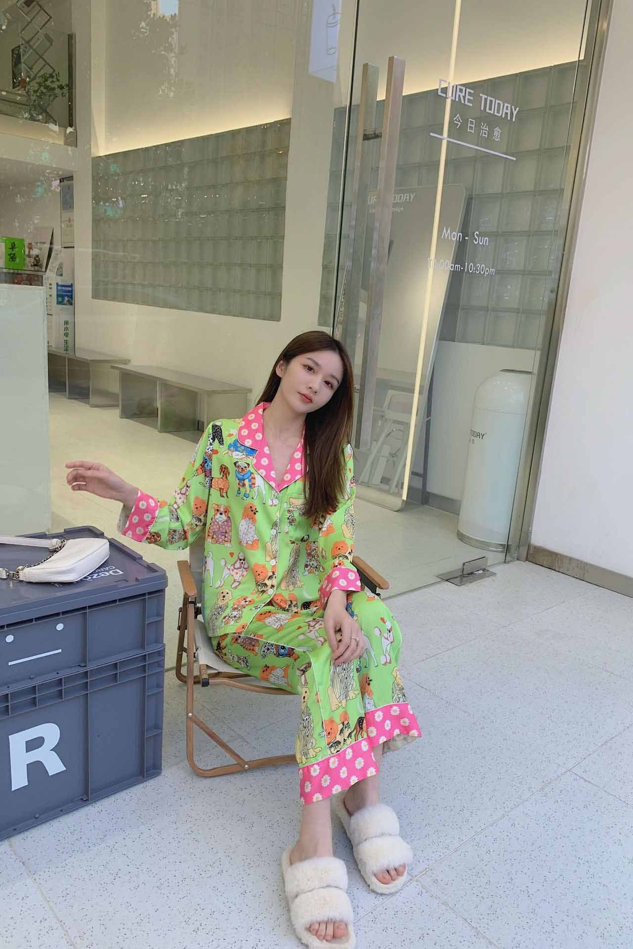 Artistic Illustration Pajama Set-ROVOLE