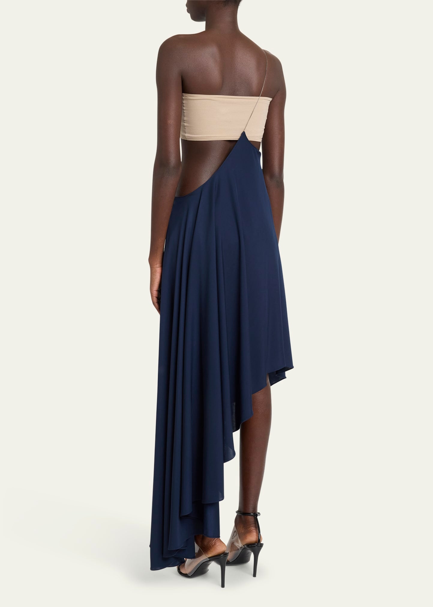 Asymmetric Chain Strap Full Length Skirt-ROVOLE