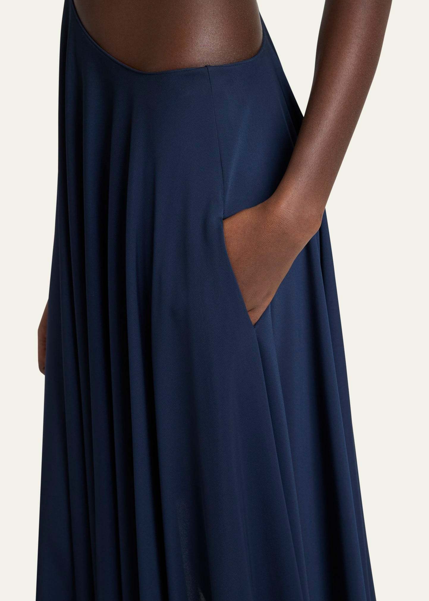 Asymmetric Chain Strap Full Length Skirt-ROVOLE