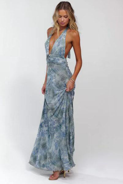 Camoni Polka Dot Diary Maxi Dress-ROVOLE